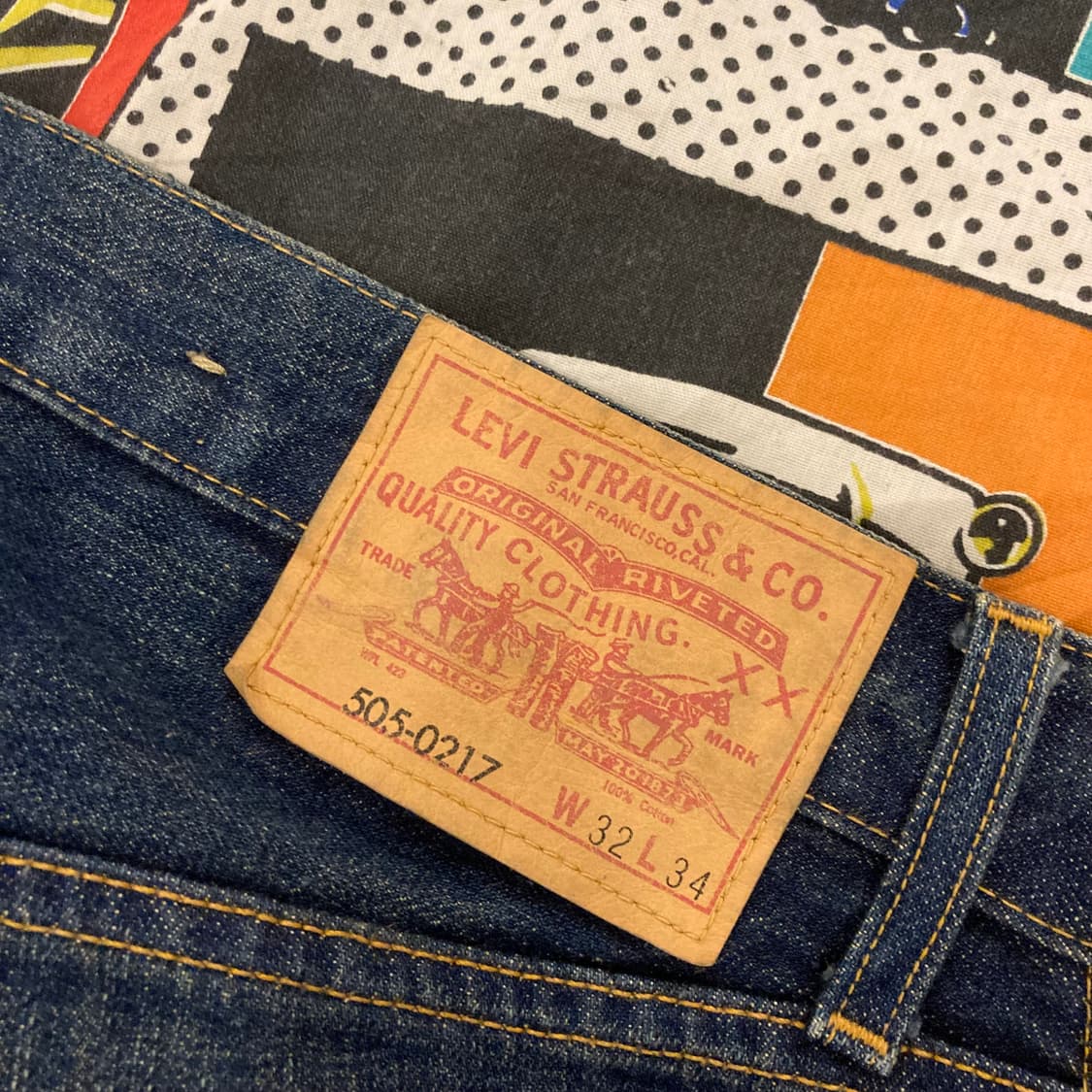 빈티지 리바이스 LVC 505-0217 셀비지 데님팬츠 상품이미지5