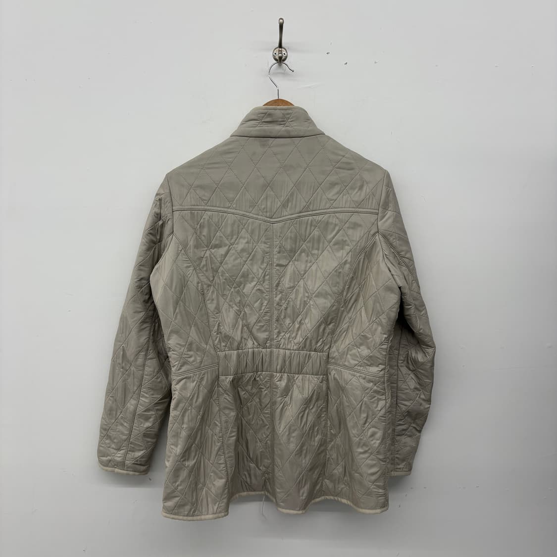 바버 퀼팅 자켓 여성 아이보리 L 상품이미지4