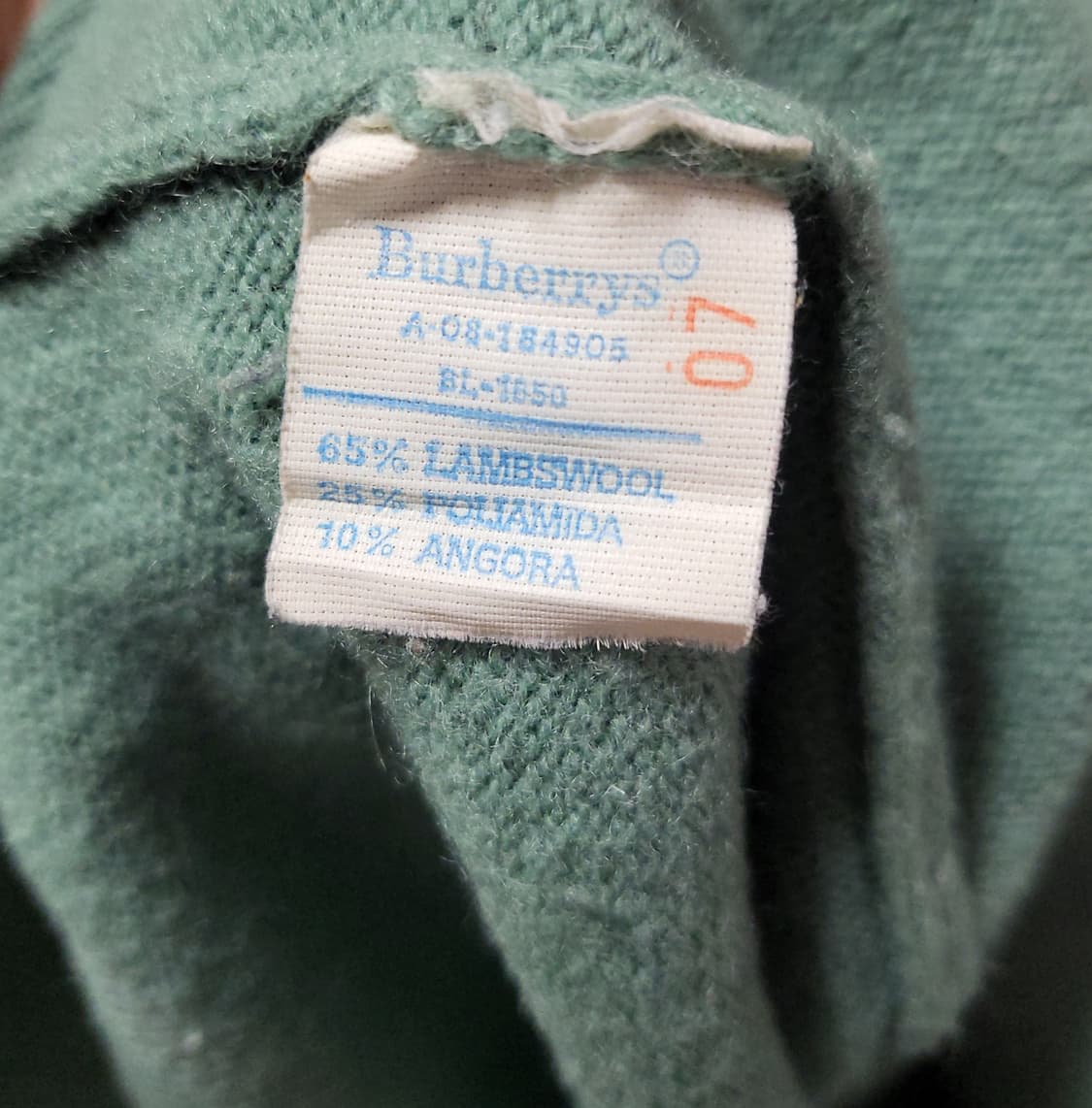버버리 빈티지 민트 빅로고 니트 상품이미지5