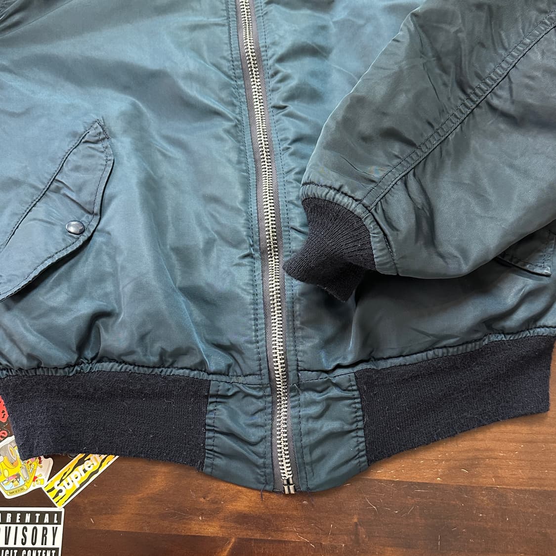 90s USA 알파 MIL-J-82790J MA-1 자켓 L 상품이미지6