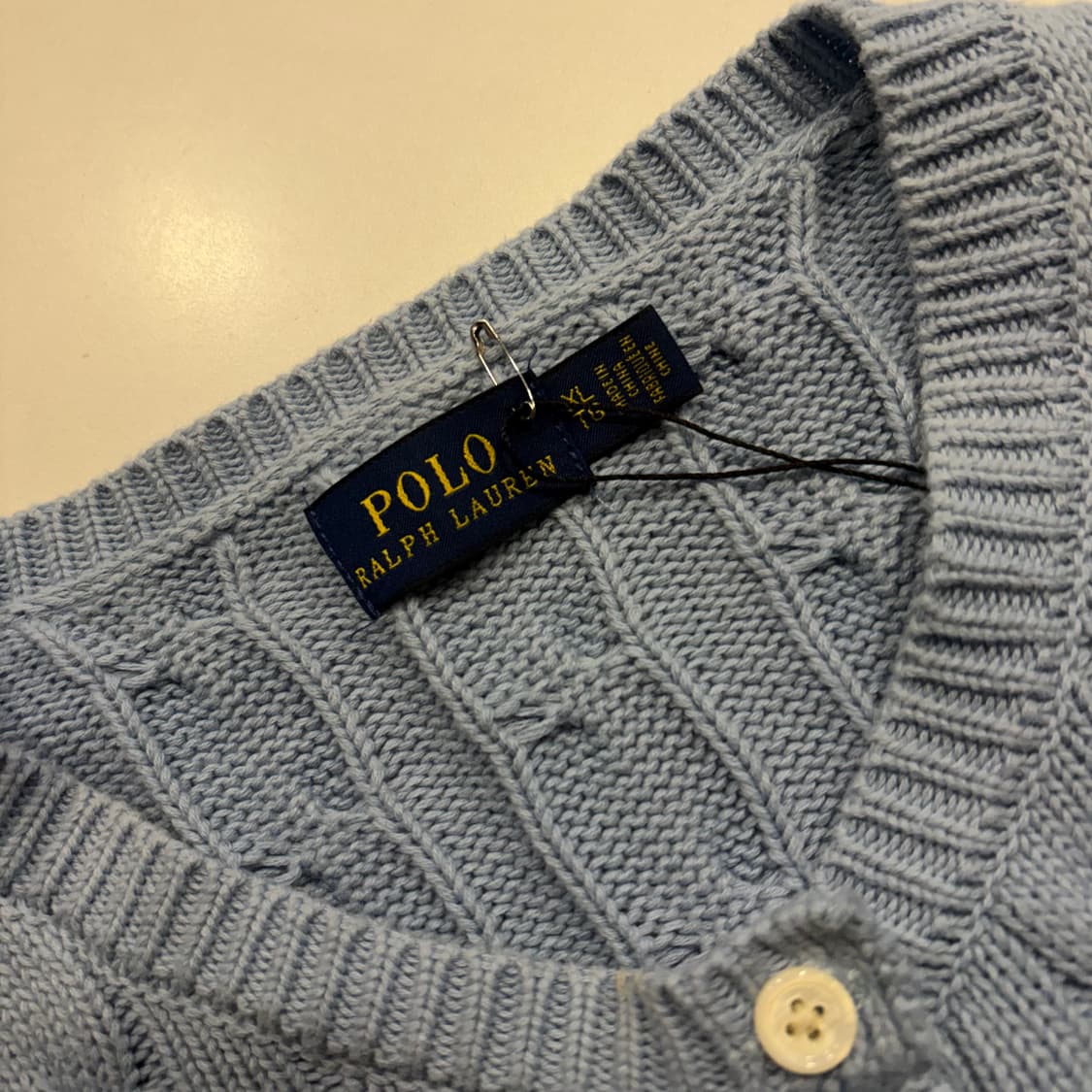 [XL] 폴로 랄프로렌 케이블 니트 가디건 하늘 D485 상품이미지4