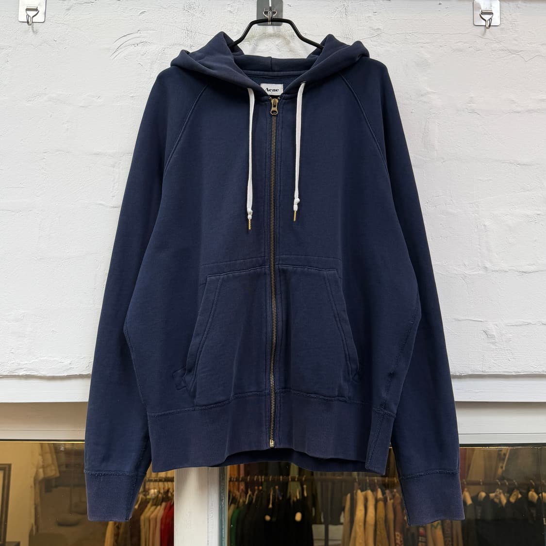 Acne 아크네 칼리지 후드 집업 네이비 S-M 상품이미지1