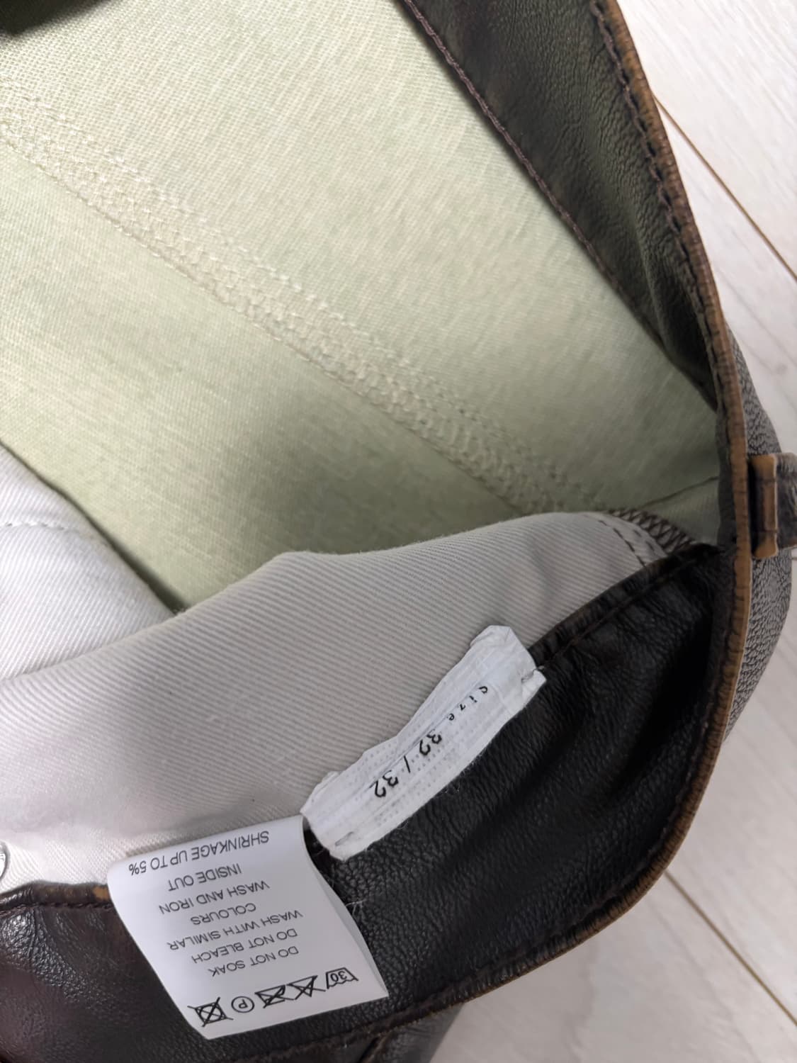 (L,32) Sunflower 레더 트러커 셋업 빈티지브라운 상품이미지10