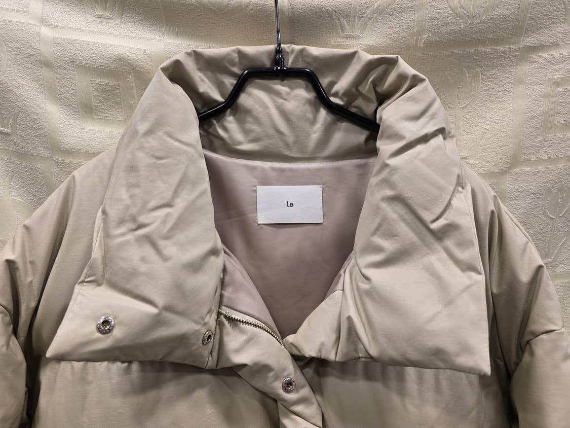 거의새거) 르 Le 아이보리 다운패딩 가죽점퍼 숏자켓 프리사이즈 상품이미지2