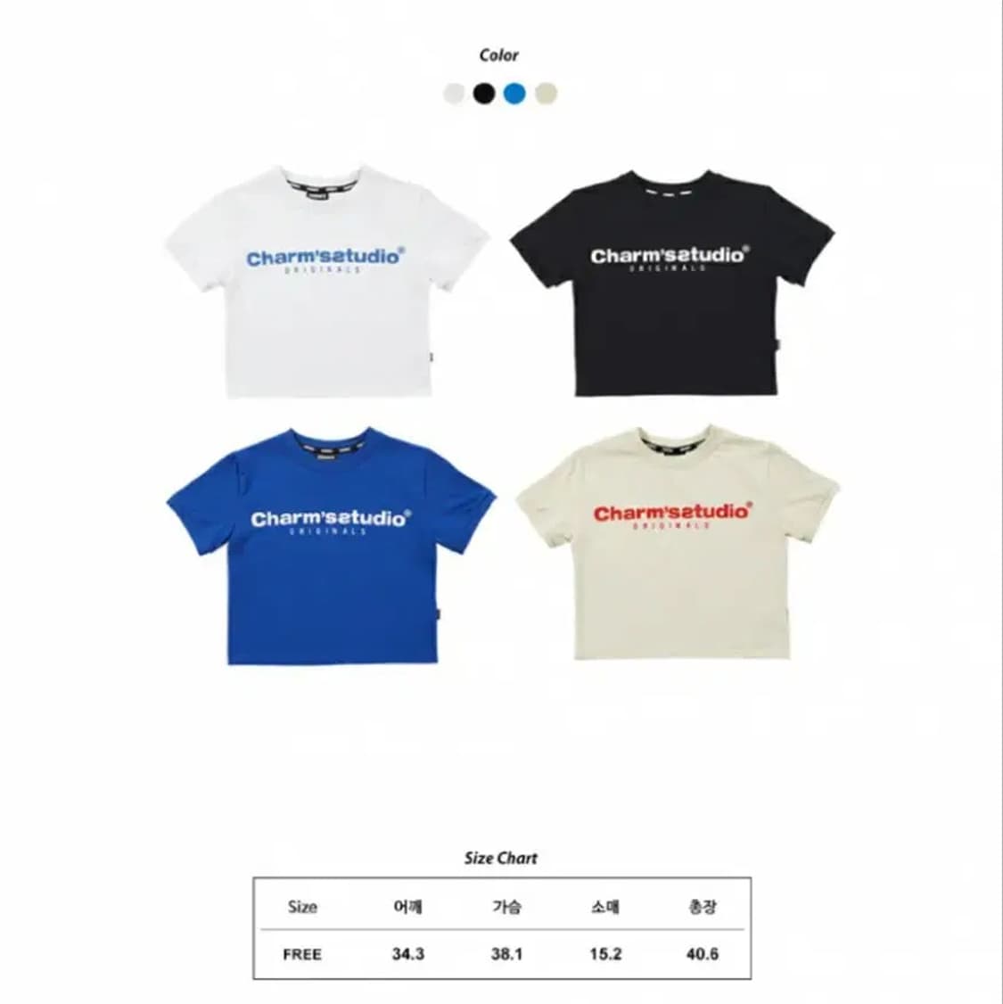 CHARMS STUDIO BASIC  LOGO CROP T 상품이미지2