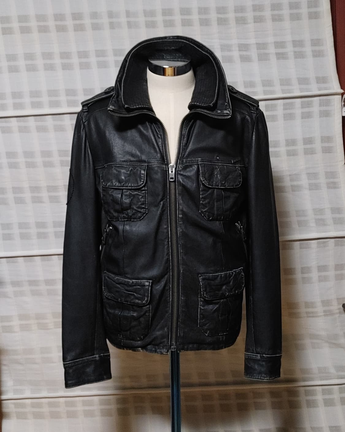 (100% 가죽) 슈퍼드라이 베컴 가죽 자켓 M (95~100) 상품이미지4