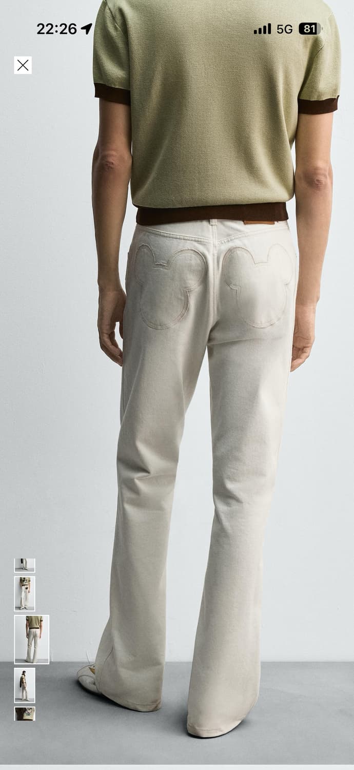 택채 새상품) ZARA 디즈니 진 플레어핏 32 상품이미지3