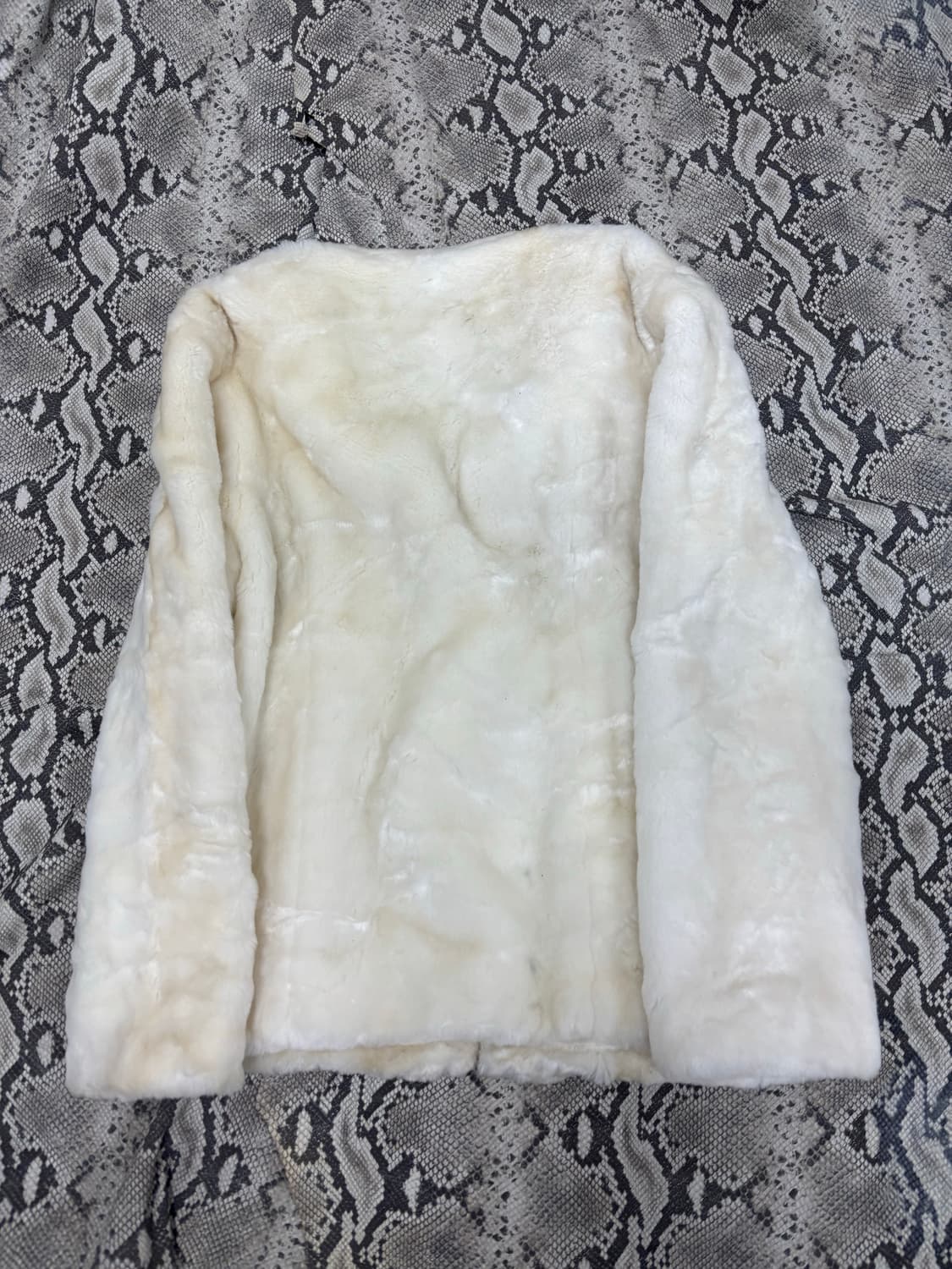 Y2K White&Ivory fleece Zip Up 상품이미지8