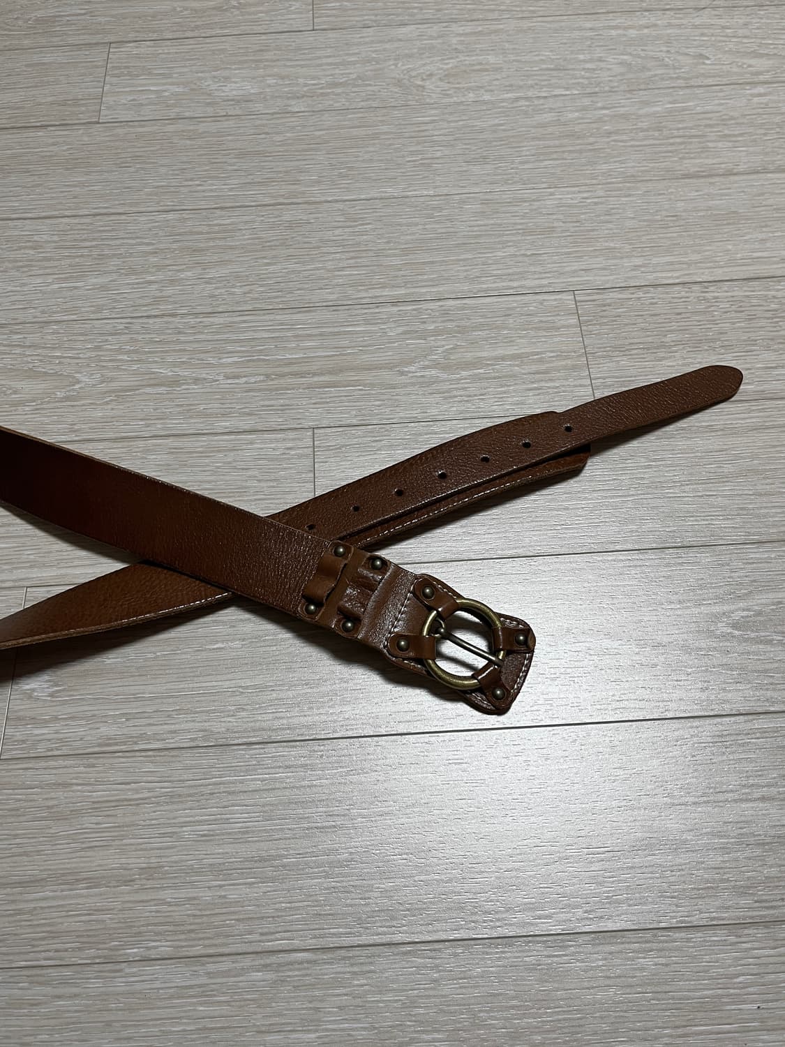 shop502 빈티지 브라운 벨트 상품이미지3