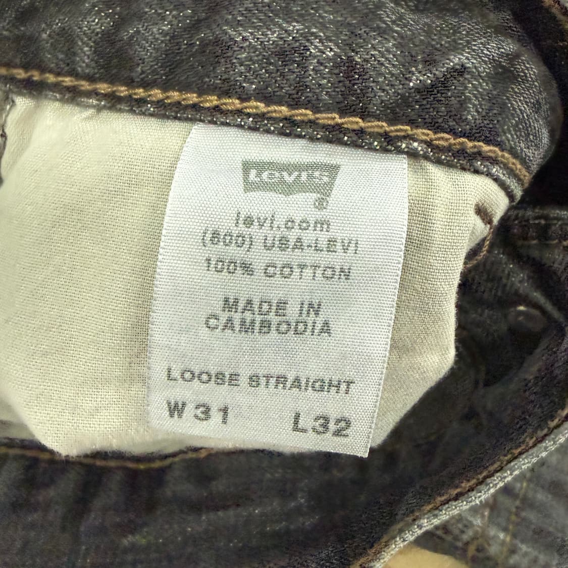 (31)00s 리바이스 Levis 카펜터 흑청 데님반바지 상품이미지5