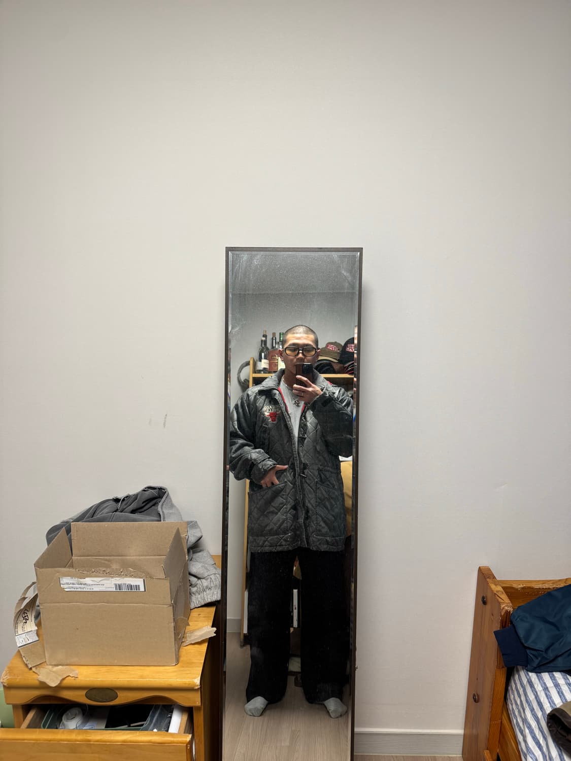 90s nutmeg 시카고 불스 퀄팅코트 상품이미지4