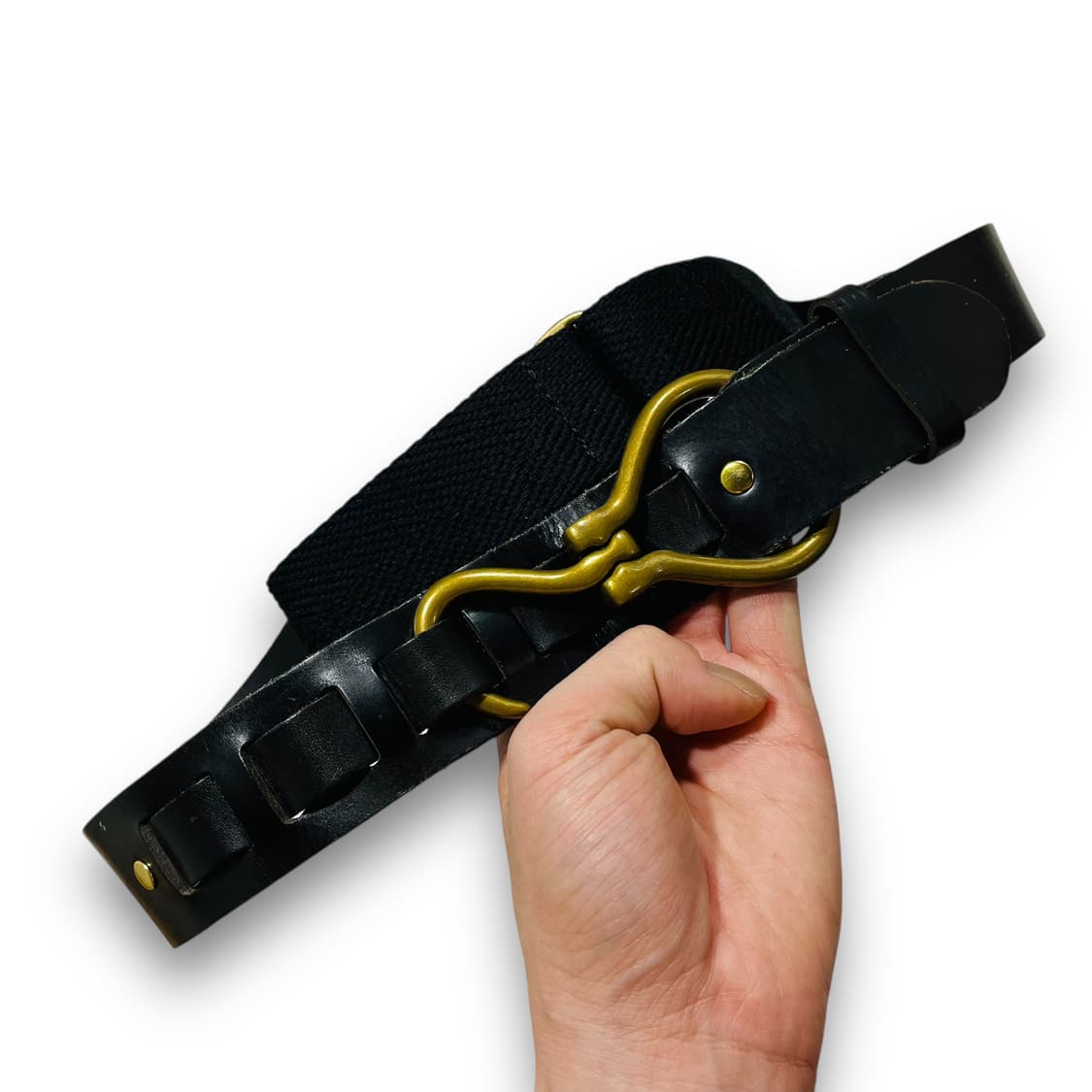 Dress on Style Black hook Leather belt 상품이미지4