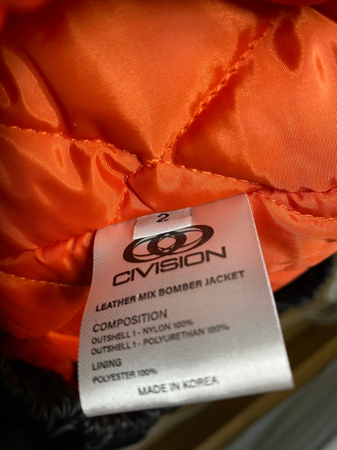 CIVISION BY CSC 레더 믹스 봄버 자켓 2사이즈 블랙 상품이미지4
