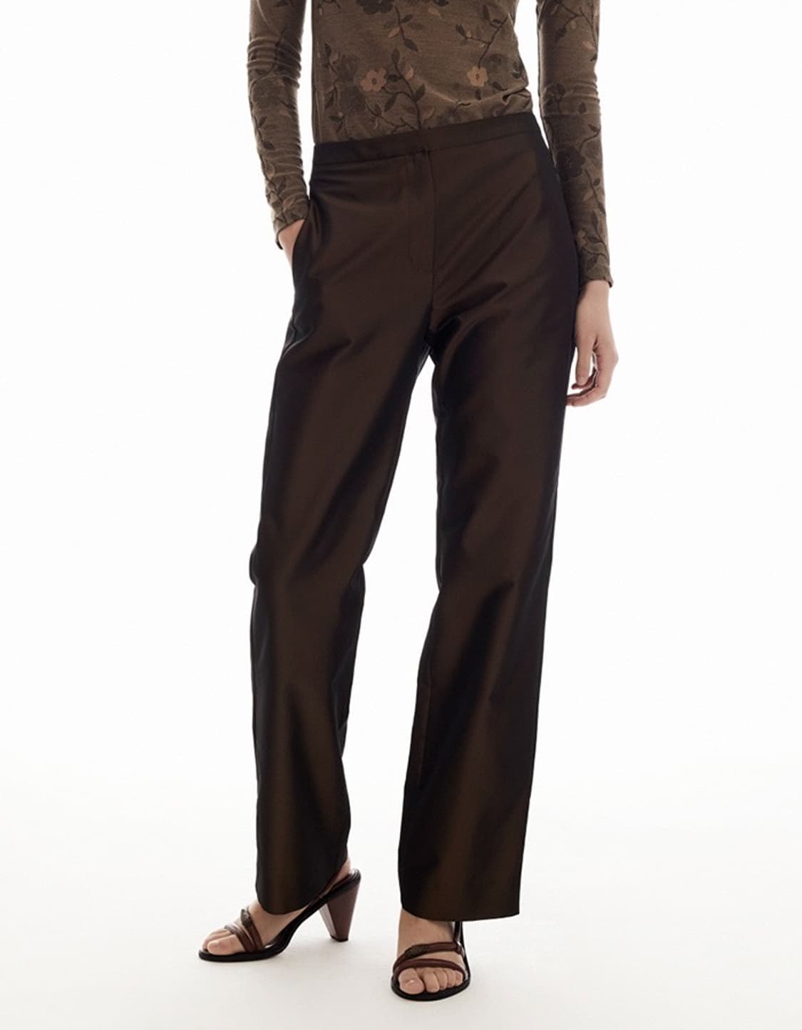 티크 TAFFETA STRAIGHT PANTS 상품이미지1