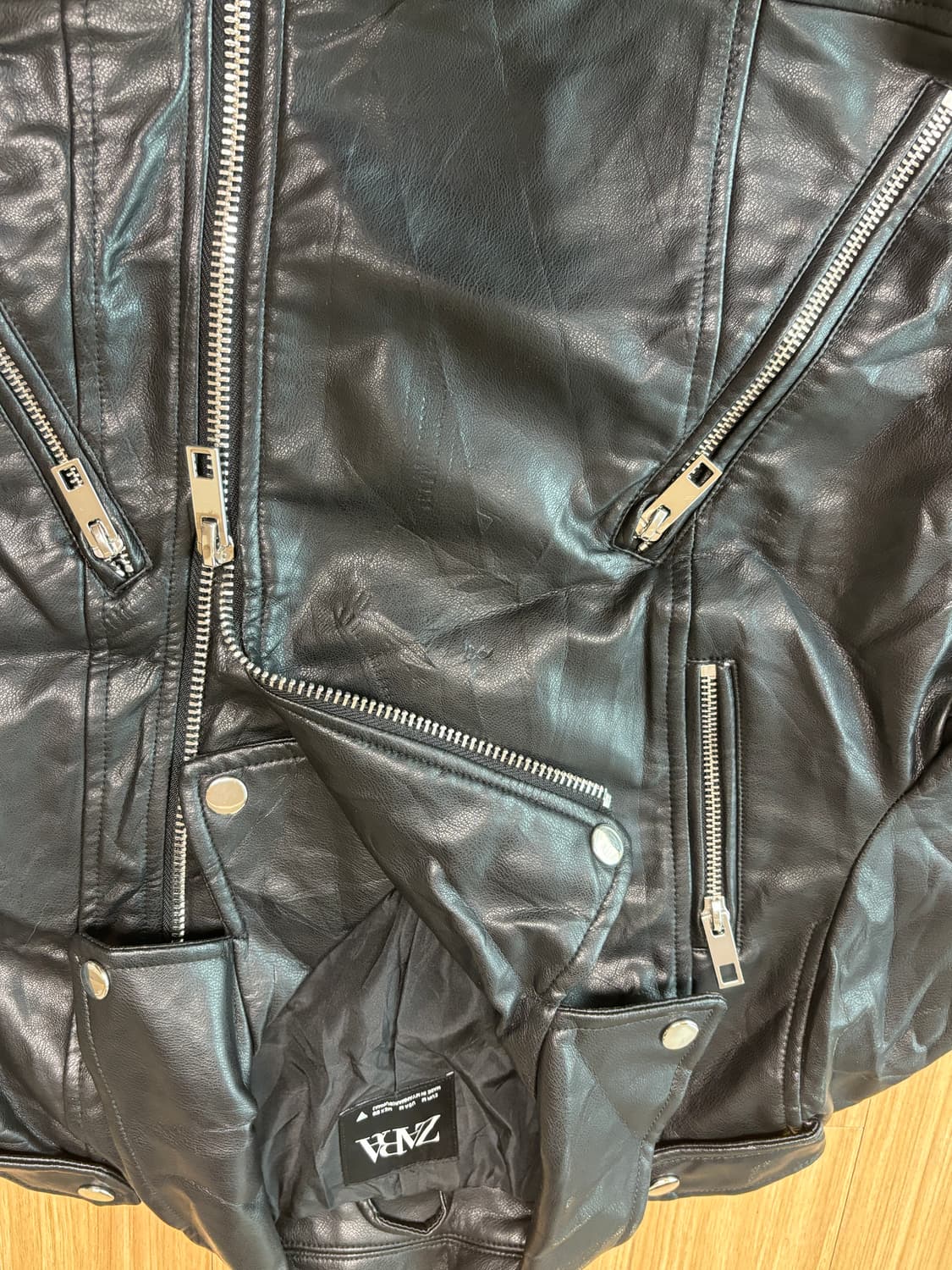 자라 라이더 레더자켓 상품이미지8