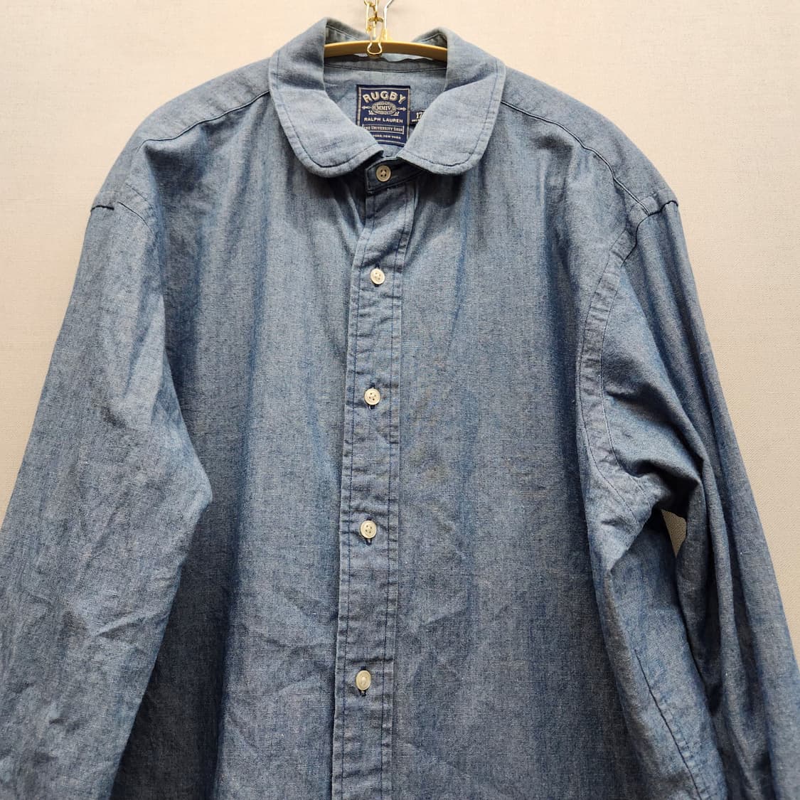 희귀) 폴로 럭비 랄프로렌 샴브레이 셔츠 XL 상품이미지2