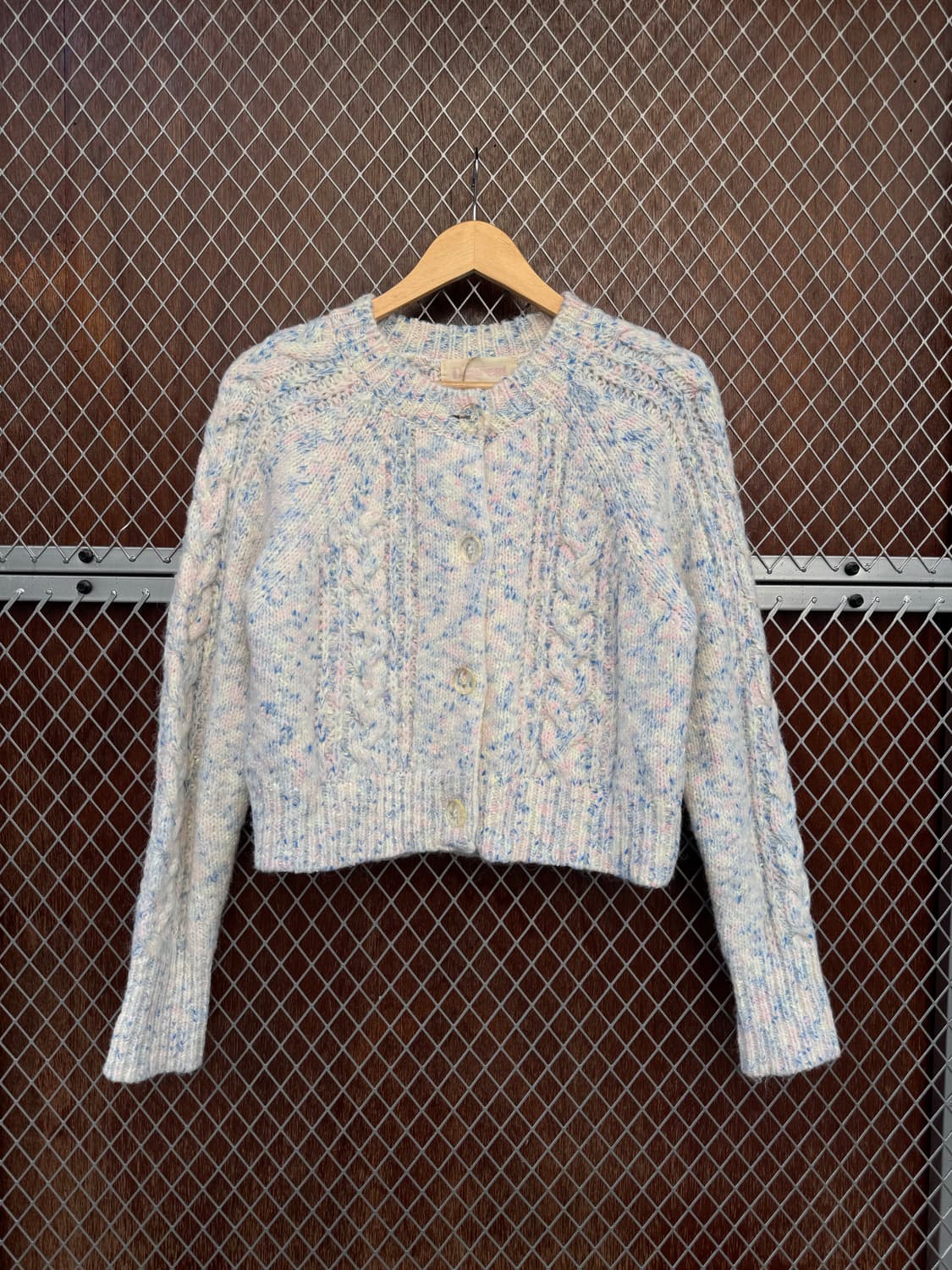 메이비베이비 디어리스트 벌스데이 케이블 알파카 니트 가디건 블루소다 상품이미지9