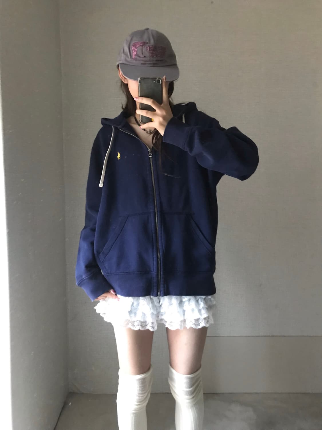 폴로 네이비 후드집업 상품이미지4