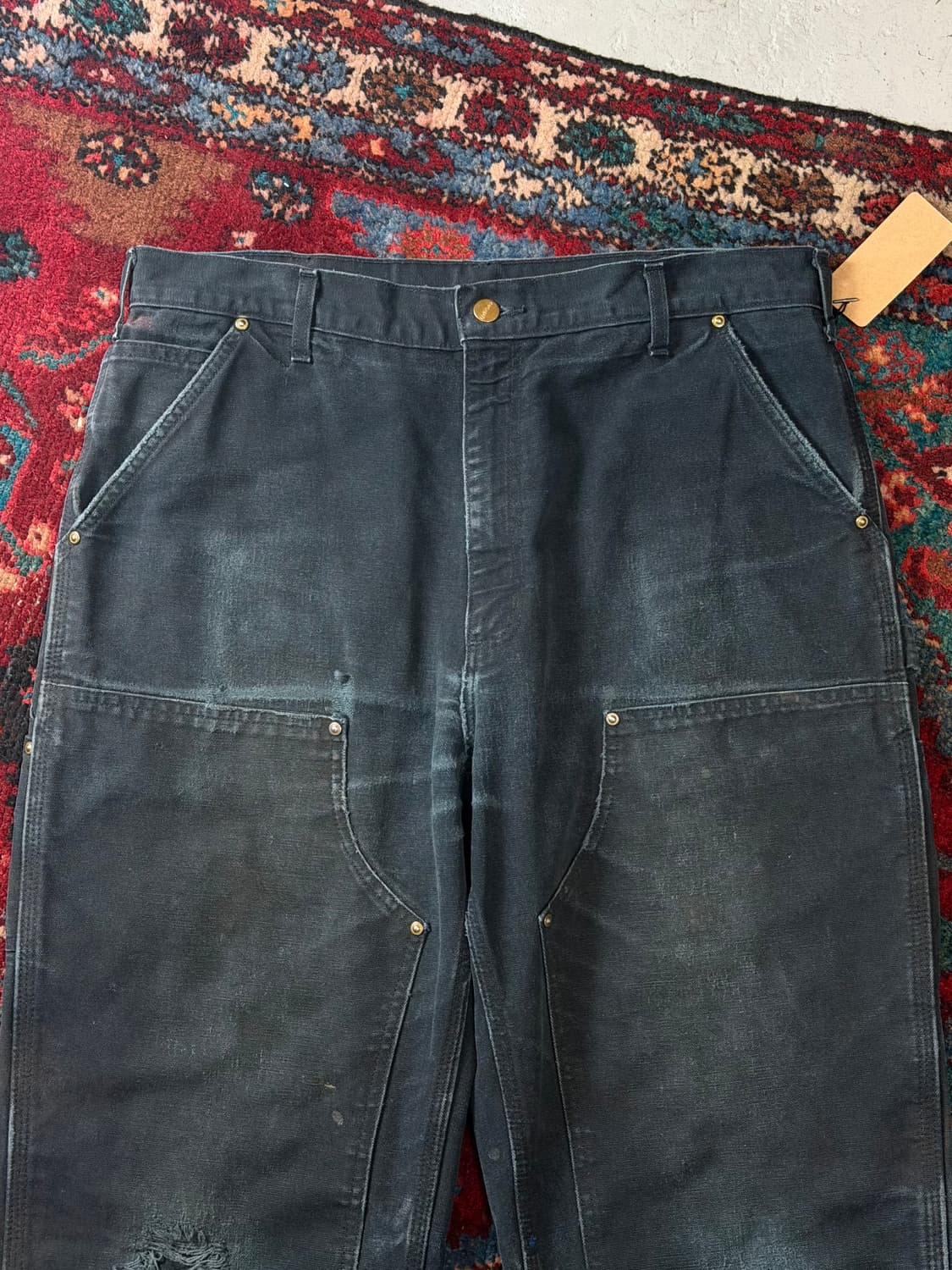 OG USA 칼하트 B01 더블니 블랙 칼하트 썩블니 하드페이딩 상품이미지5