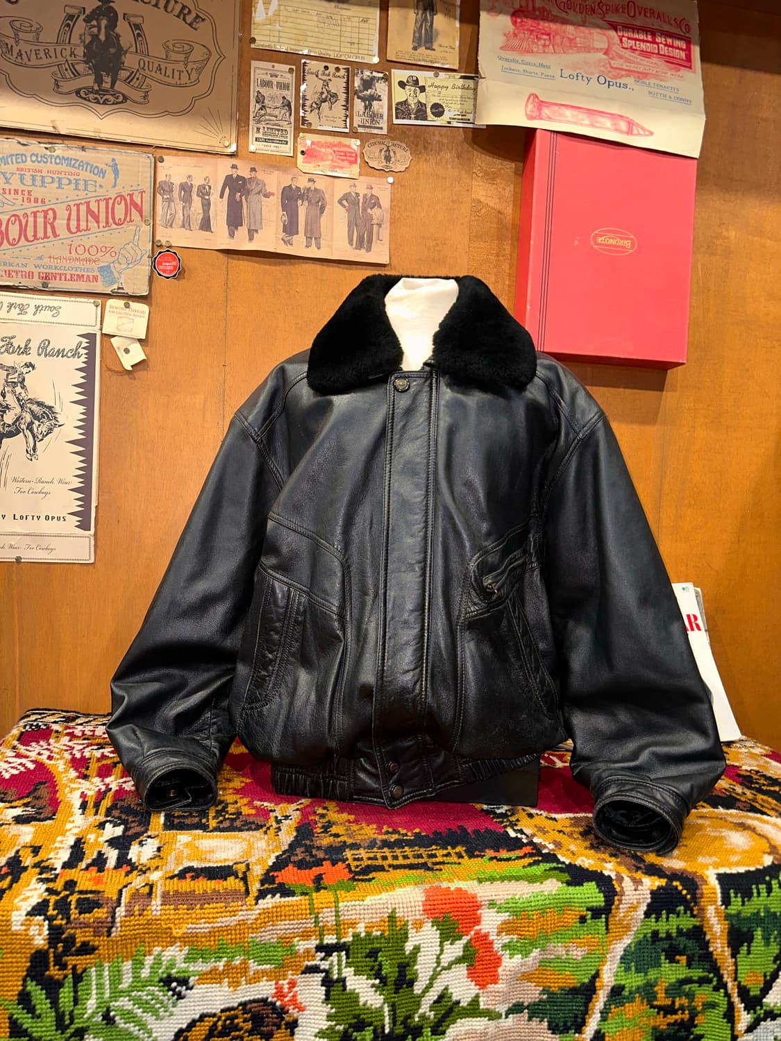 ( 2XL ) 가죽자켓 봄버자켓 항공자켓 블루종 빈티지가죽 a2가죽 상품이미지1