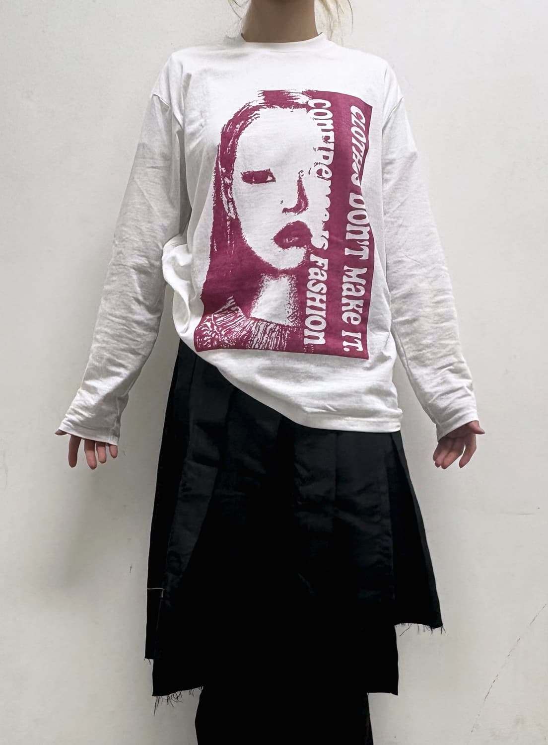 Handmade Silk Screen Long Sleeve T-shirt 상품이미지2
