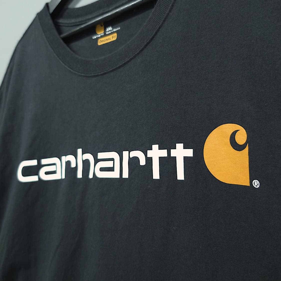 [3XL] 칼하트 블랙 오리지널 핏 (박스핏) 시그니처 로고 반팔티셔츠 상품이미지4