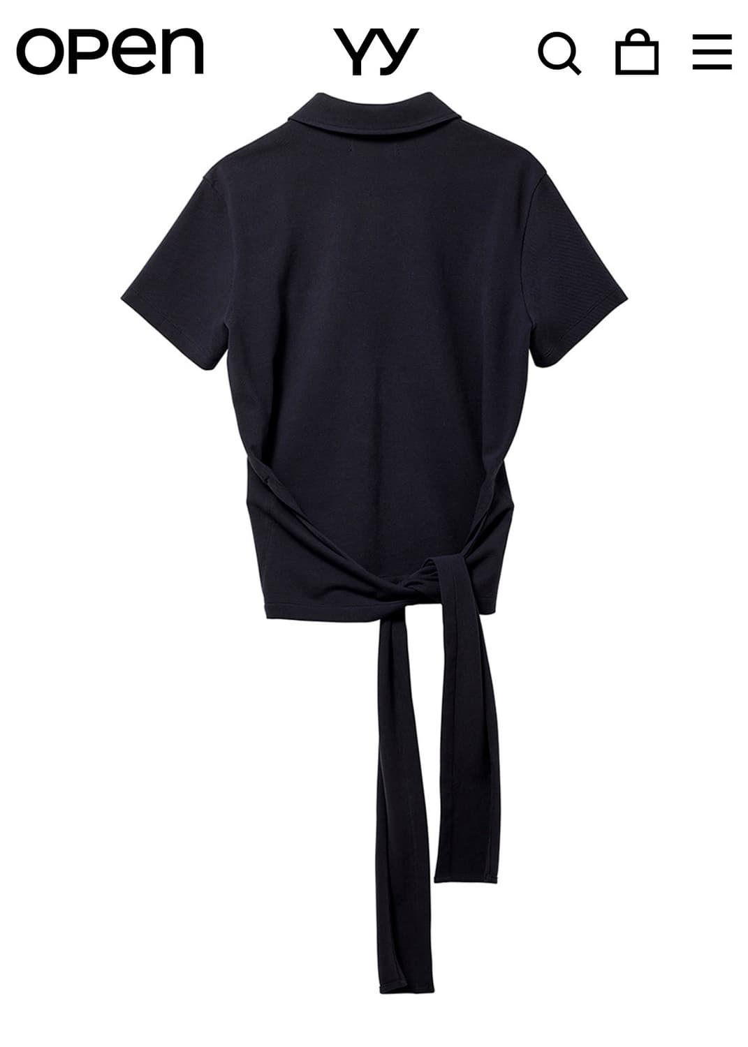 오픈와이와이 trim polo t-shirt charcoal 폴로티 차콜 상품이미지2