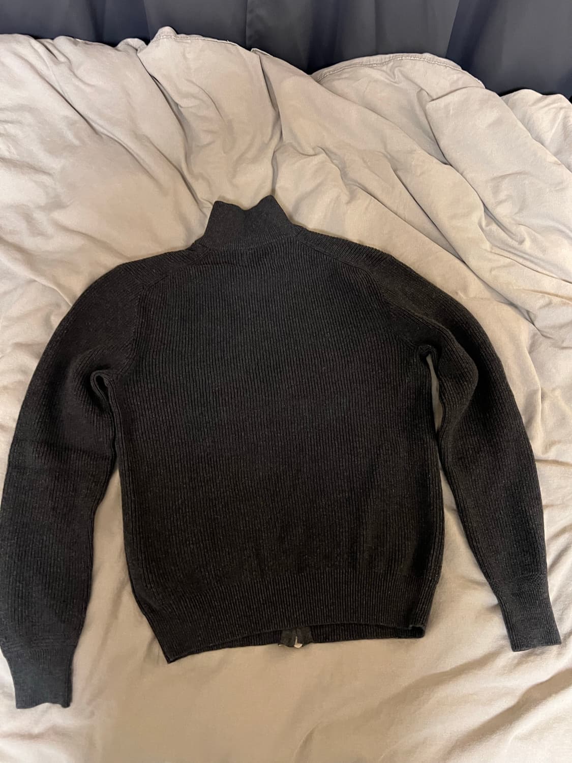 폴로 랄프로렌  차콜 2웨이 풀집업 니트 s 상품이미지9