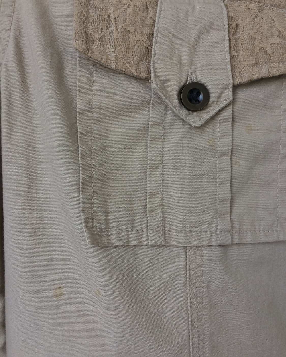 Belted lace trimming pocket point jacket 상품이미지5
