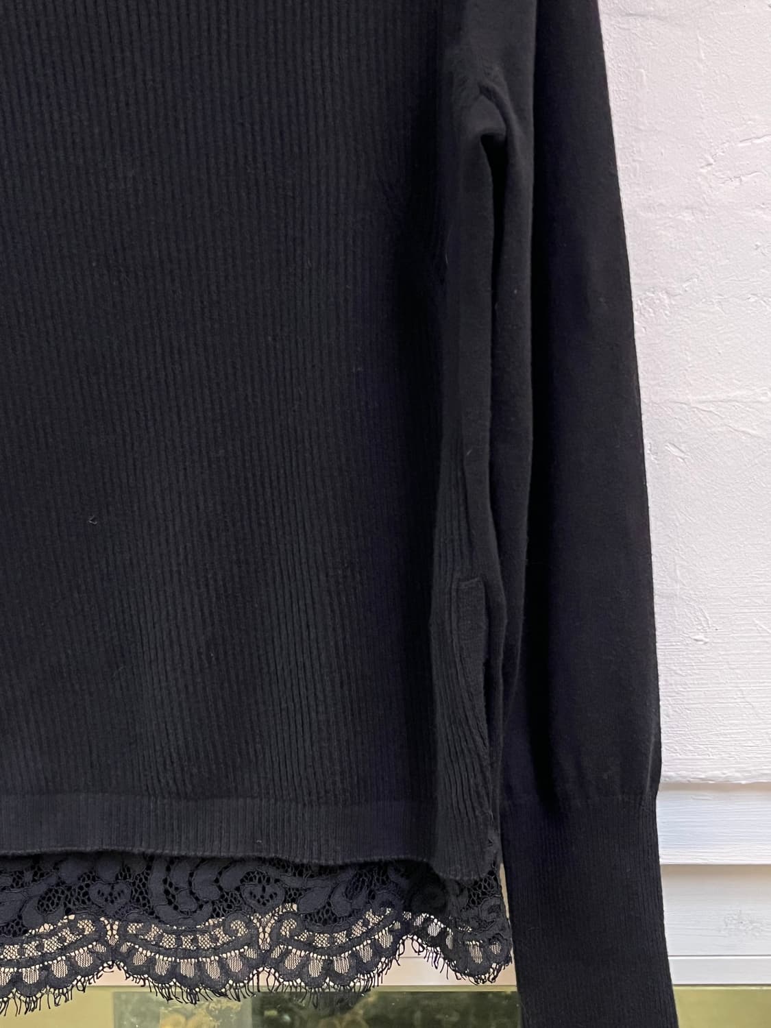 Armani Exchange 블랙 레이스 니트 M 상품이미지3