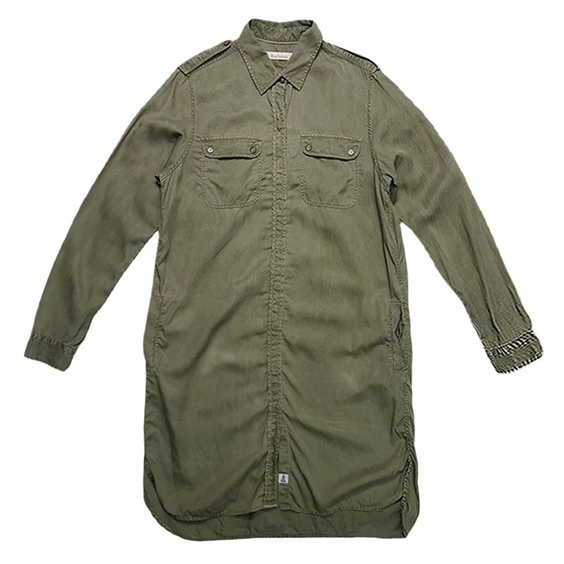 바버 카키 셔츠 원피스 UK 10 상품이미지1