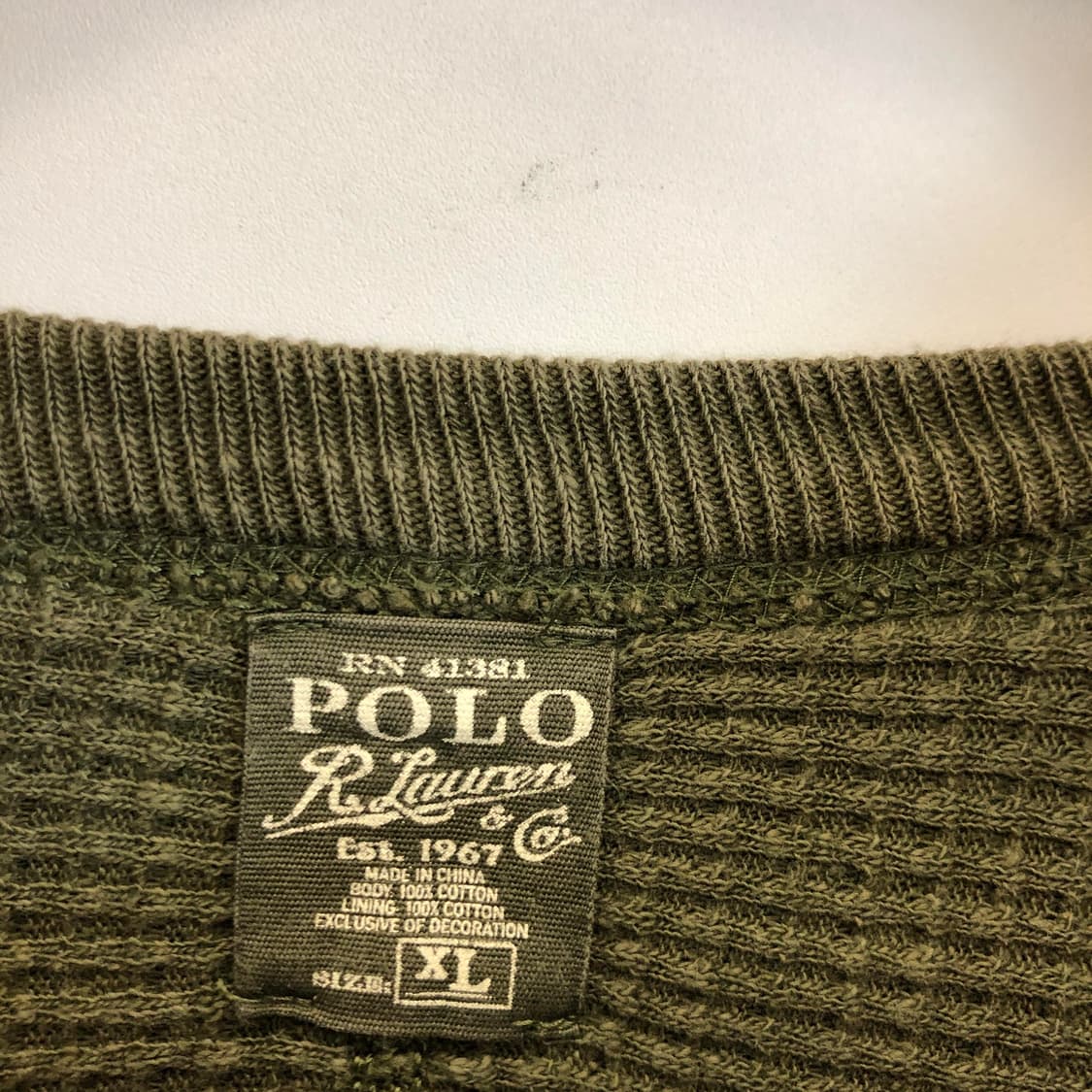 폴로 랄프로렌 가먼트 페이딩 스웻셔츠 XL 상품이미지5