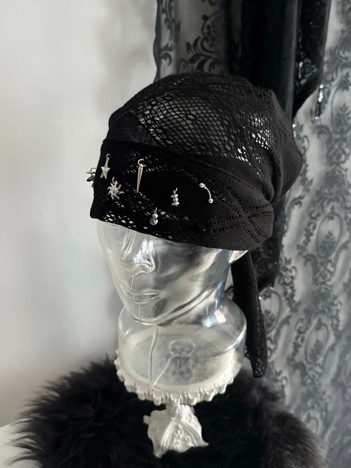 메이드 커스텀 시스루 듀렉 헤어두건 반다나 상품이미지6