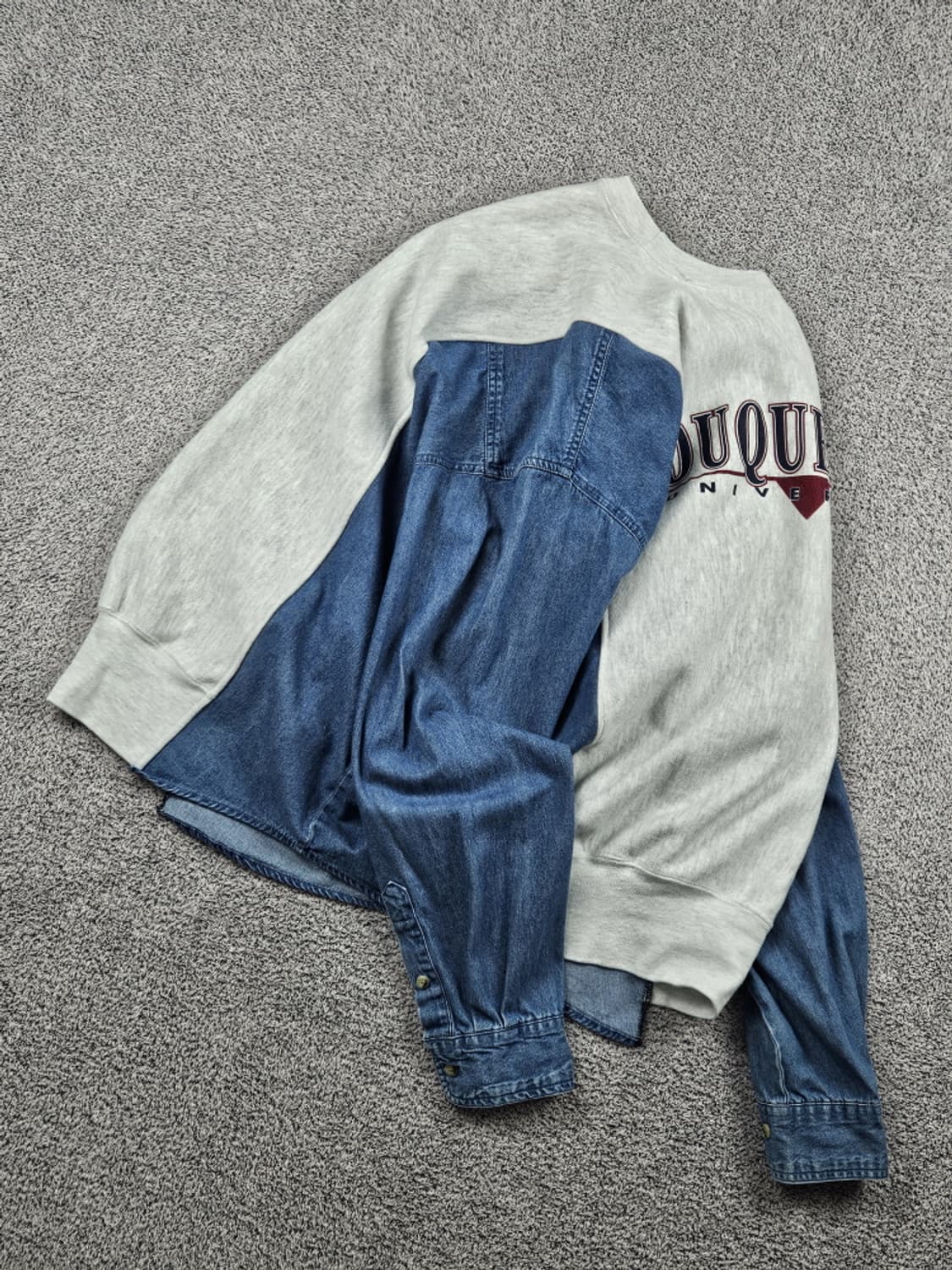 레이어컷 믹스드 MV듀케인X데님 커스텀 맨투맨 (상세설명참조/ 10225 상품이미지3