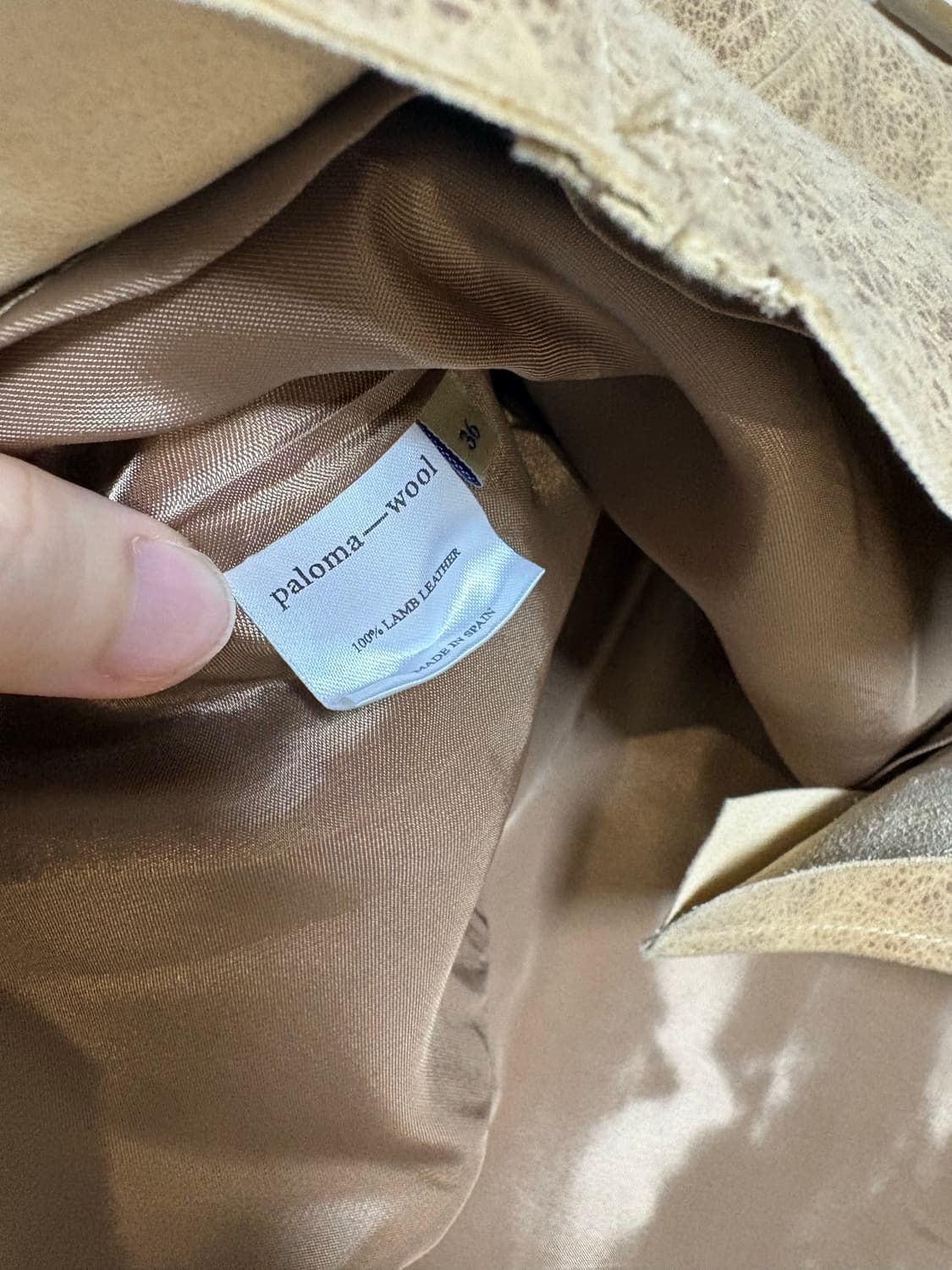 팔로마울 가죽 스커트(새상품) 상품이미지4