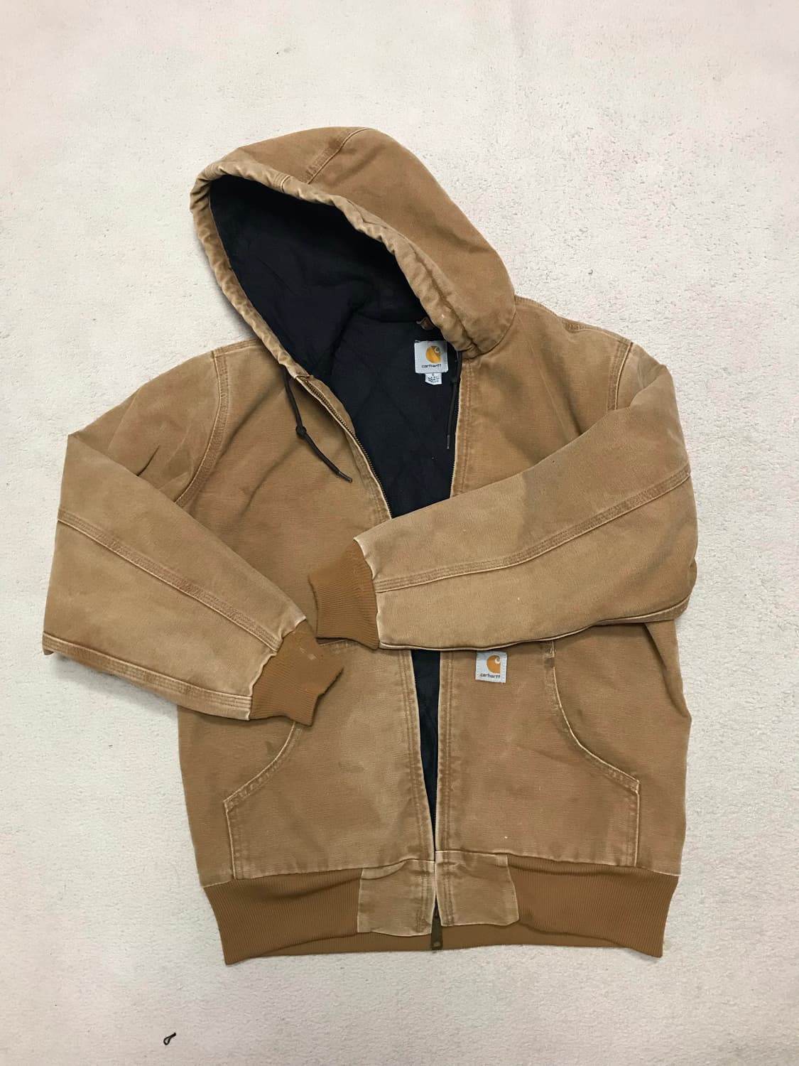칼하트의 브라운컬러 130 액티브 워크 자켓 S 상품이미지1