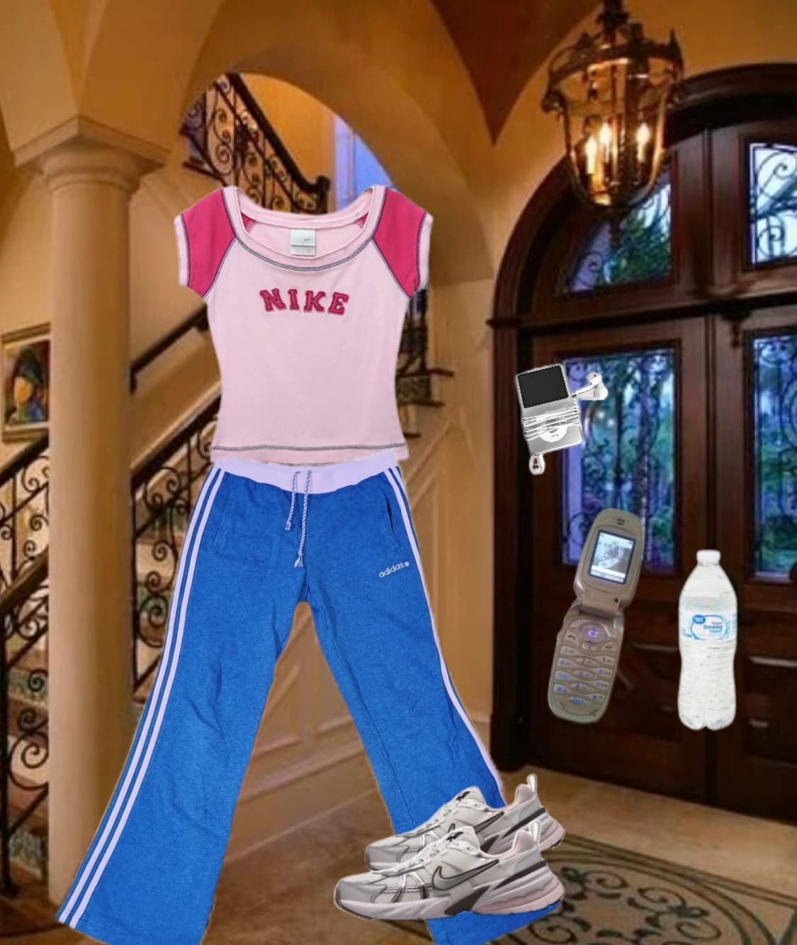 y2k 투스칸 2000s 나이키 아디다스 핑크 트레이닝 세트 상품이미지1
