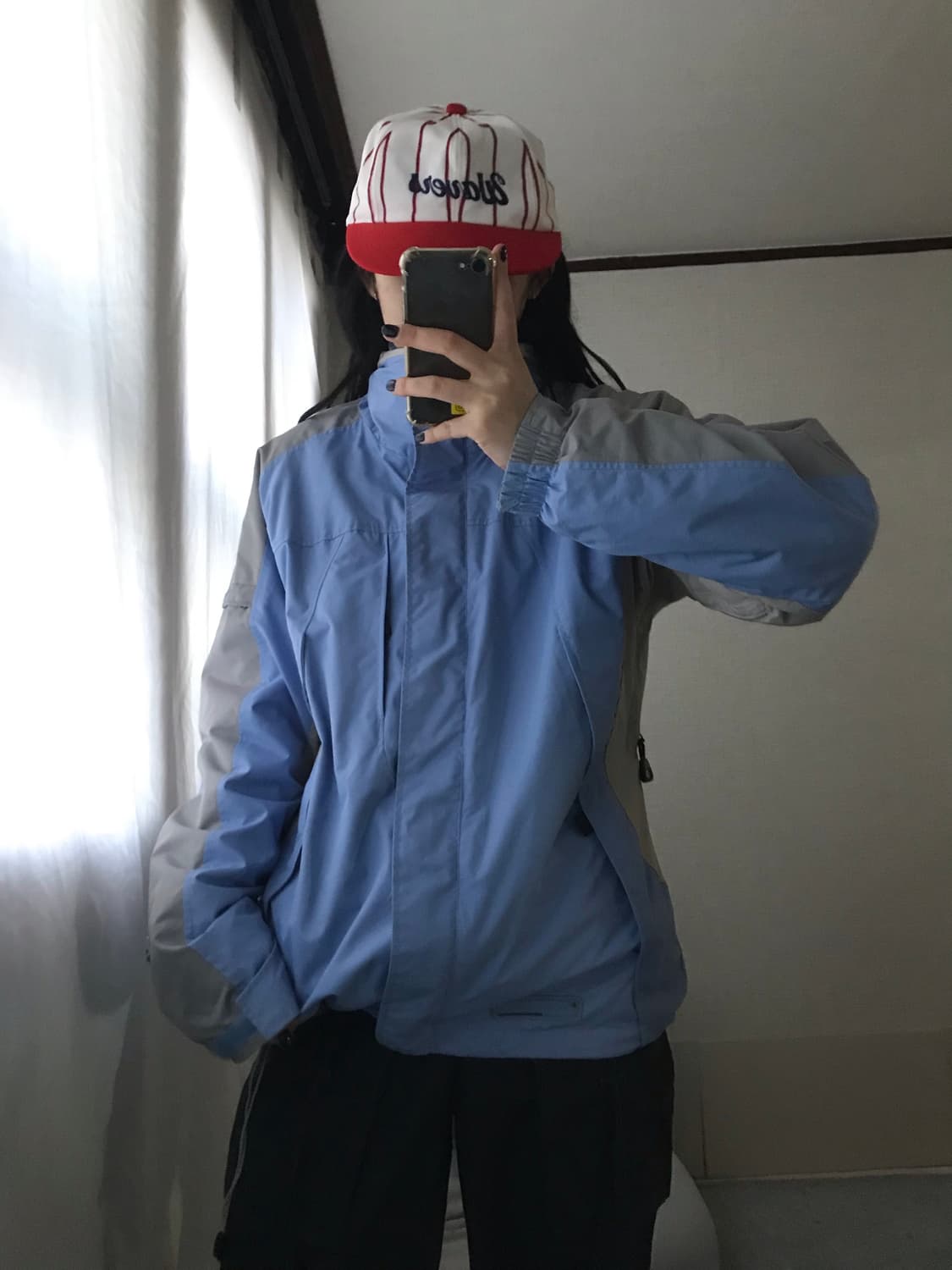 콜롬비아 연하늘 그레이 점퍼 상품이미지5