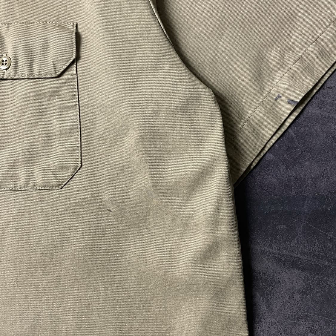 DICKIES 디키즈 빈티지 베이지 플랩포켓 반팔 워크 셔츠 A01029 상품이미지5
