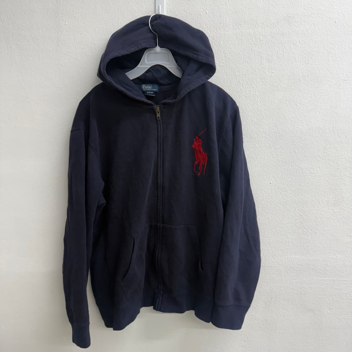 폴로 네이비 빅포니 후드집업 (XL) 상품이미지1