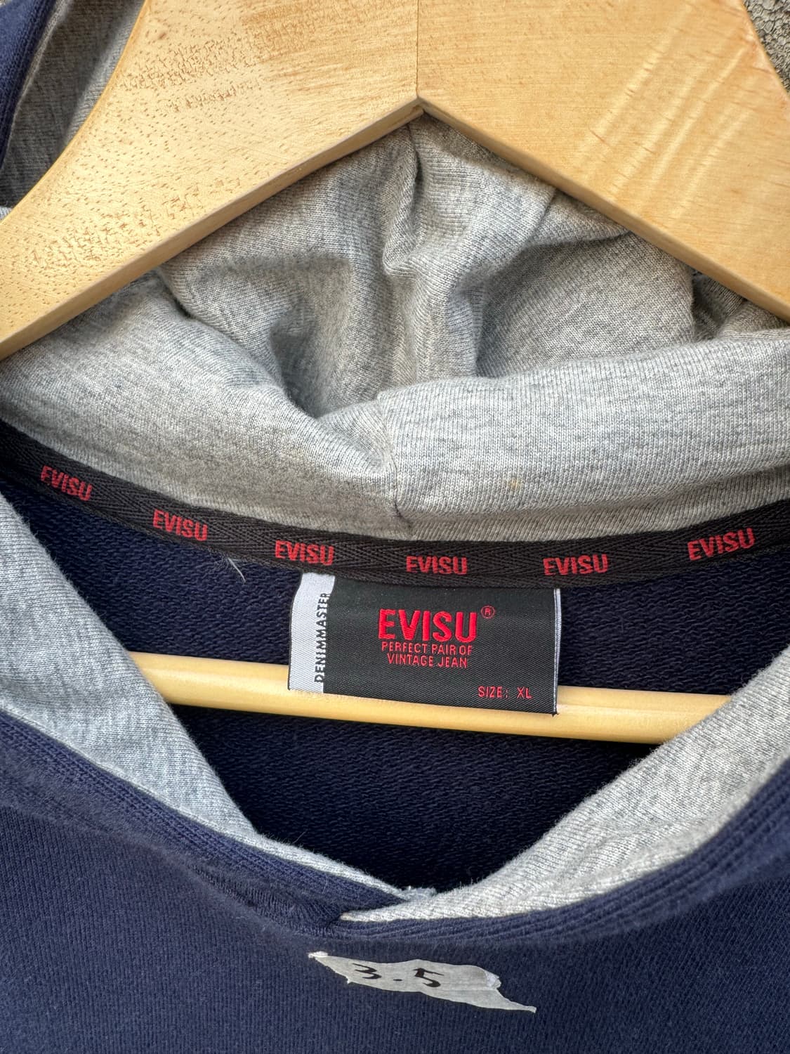 에비수 빈티지 자수 프린팅 후디 후드티 xl 상품이미지4