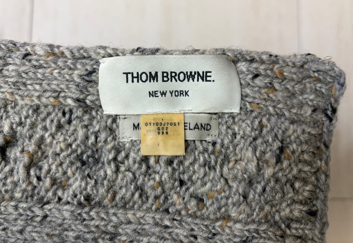 톰브라운 정품 케이블 니트 머플러 연회색 상품이미지3