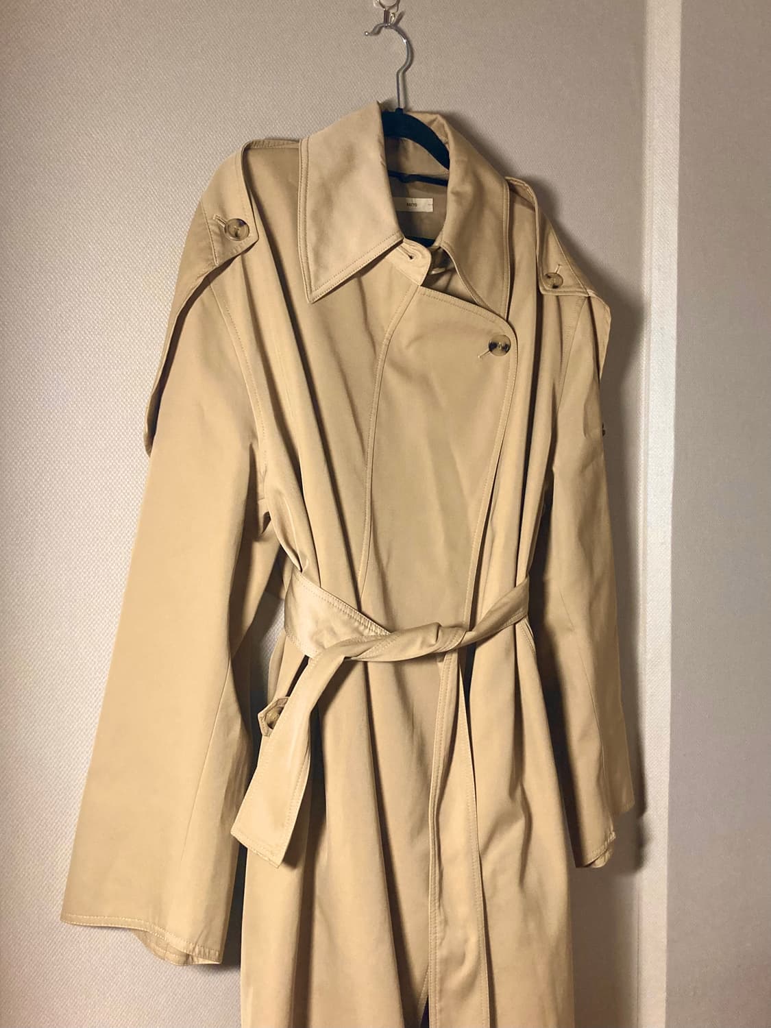 렉토(RECTO) wide hooded trench coat 상품이미지5
