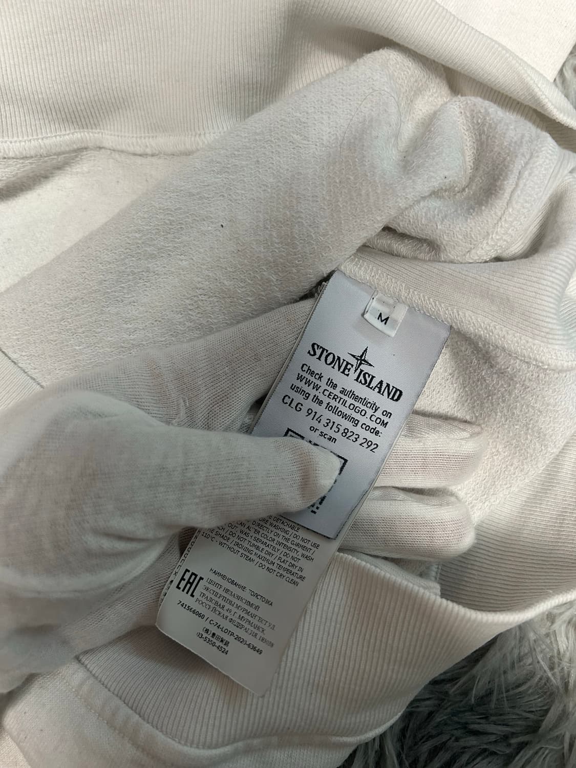 [M size] 스톤아일랜드 맨투맨 화이트 상품이미지4