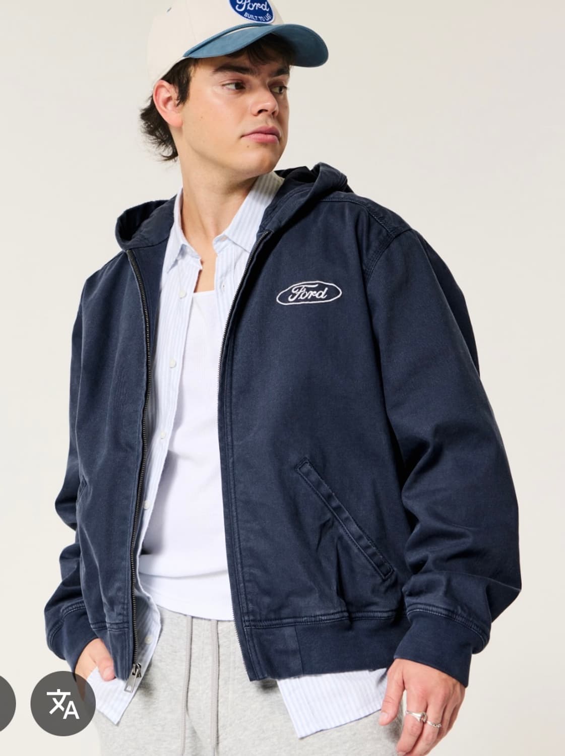 홀리스터 포드 후드집업 블루종 상품이미지5