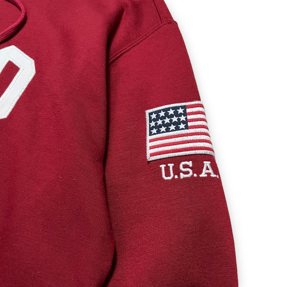 폴러 신형 USA 아치로고 버건디 후드티 상품이미지3