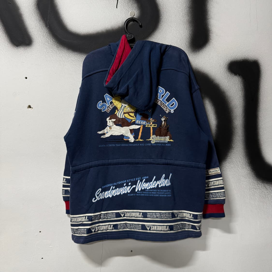 산타월드 캡틴산타 빅사이즈 올드스쿨 풀 프린팅 집업 후디 상품이미지2