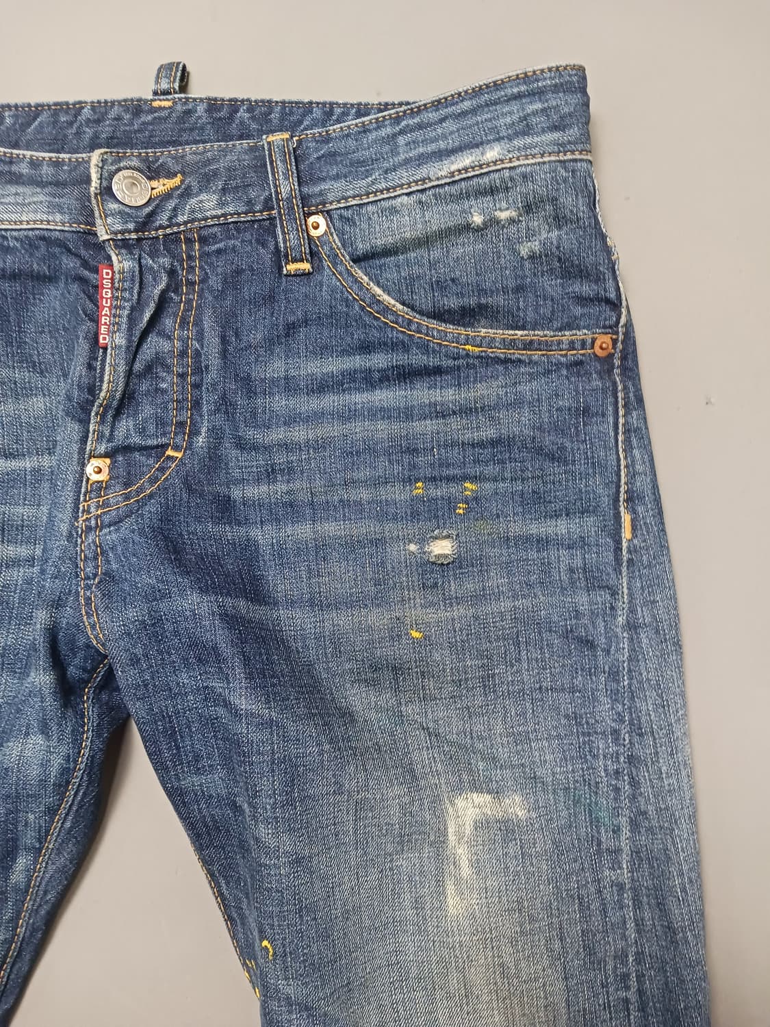 [32] 정품 디스퀘어드2 자수 래터링 케니 트위스트진 청바지 상품이미지5