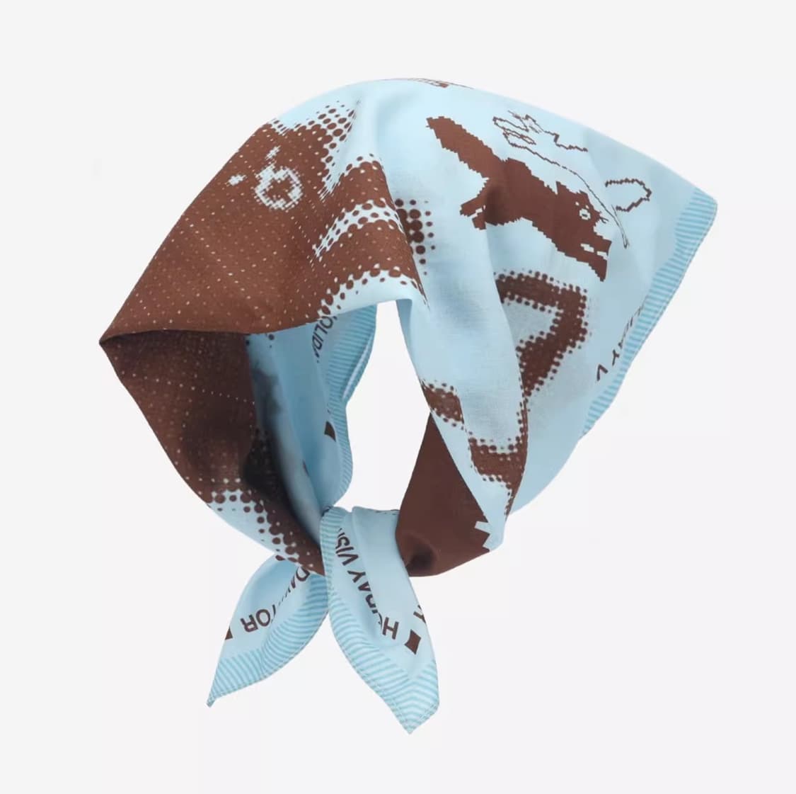 [새상품]도트 고양이 반나다 스카프 스카이블루 상품이미지4