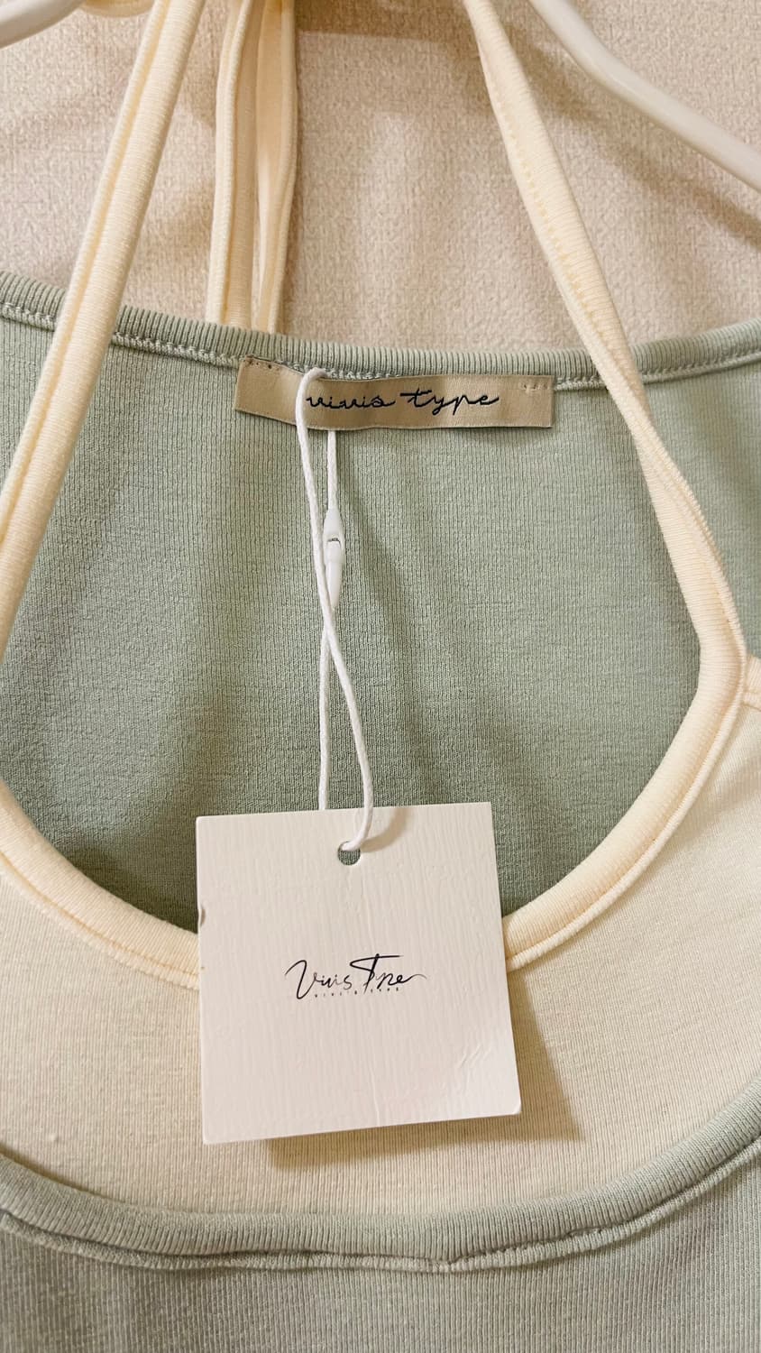 택달린새상품) 비비스타입 Vivi’s Type 여리여리 민트 셔링 레이어 상품이미지3